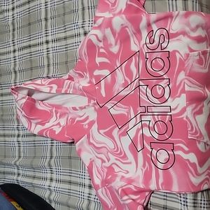 Adidas girls pink hoodie